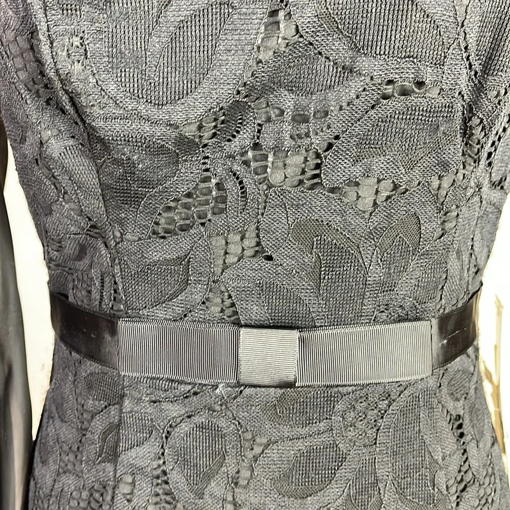 NEW Kay Unger Black Midi Cocktail Dress - Picture 6 of 15